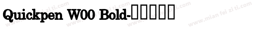 Quickpen W00 Bold字体转换